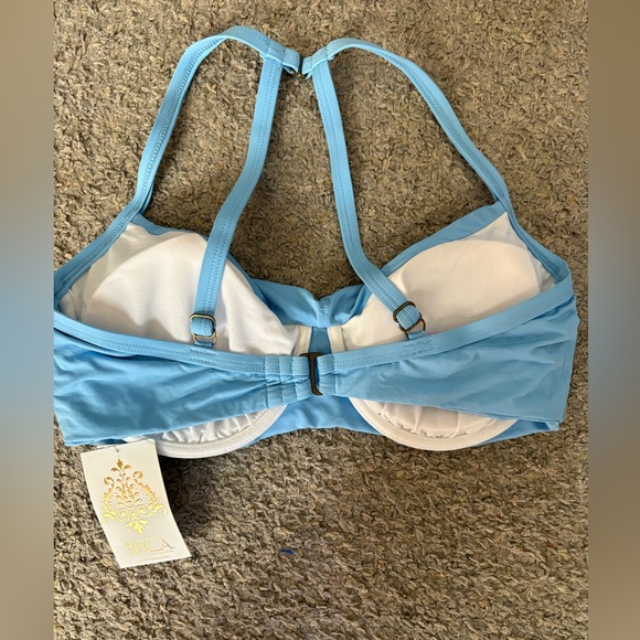 Becca Swim Top size 36DD NWT Blue - Picture 2 of 2